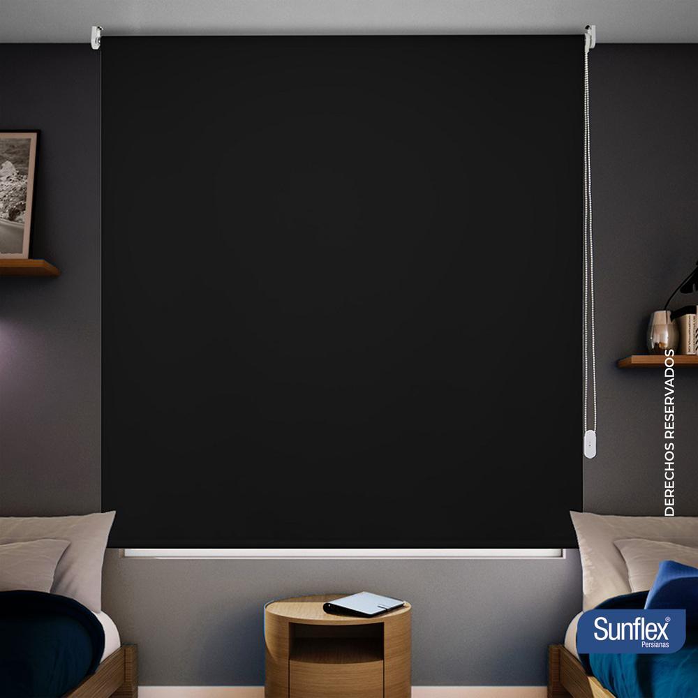 Persiana Blackout Negro 120x180cm Fondo Entero Enrollable - Cortinas | Bylmo