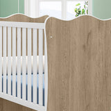 Cuna Rosario Miel y Blanco 134x97.8cm para Colchón Infantil 60 X 130 Cm con Cabecero - Camas y Cabeceros | Bylmo