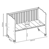 Cuna Rosario Miel y Blanco 134x97.8cm para Colchón Infantil 60 X 130 Cm con Cabecero - Camas y Cabeceros | Bylmo