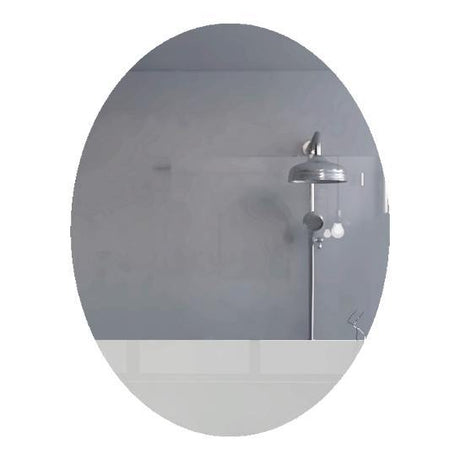 Espejo de Baño Ferrara Plateado 61.8x80cm Ovalado con Biselado - Espejos de Baño | Bylmo