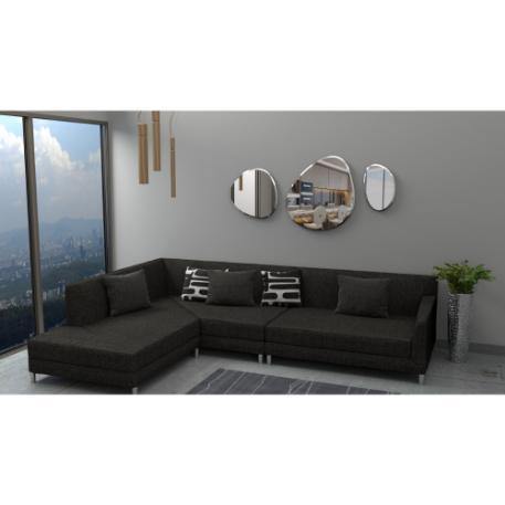 Set x 3 Espejos Gotas Plateado 40x40cm Asimetrico sin Marco - Espejos Decorativos | Bylmo