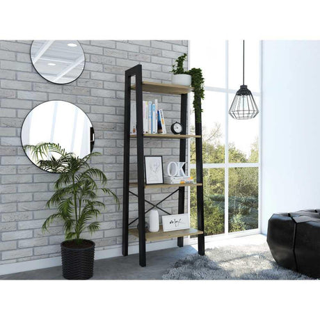 Biblioteca escalera Ferrato Duna 138.1x52.5cm con Cuatro Compartimientos - Bibliotecas | Bylmo