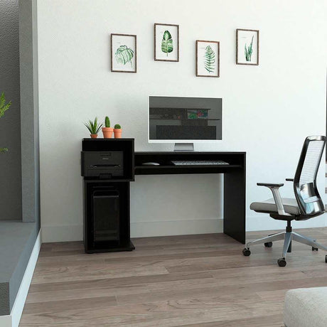 Escritorio Atlanter Wengue 120 cm con Entrepaños - Escritorios y Archivadores | Bylmo