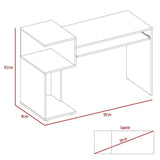 Escritorio Atlanter Wengue 120 cm con Entrepaños - Escritorios y Archivadores | Bylmo