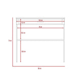 Escritorio 80C Wengue 80x73cm Con Un Cajón y con Organizador de Libros - Escritorios y Archivadores | Bylmo