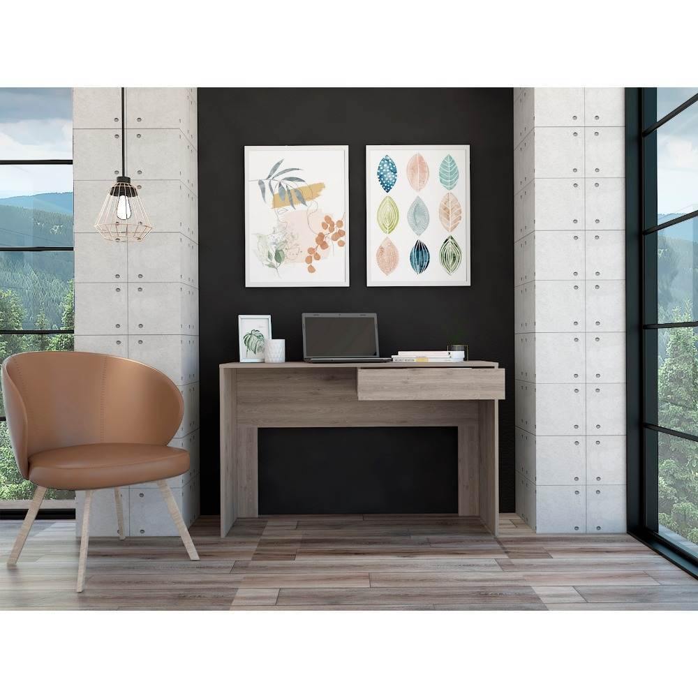 Escritorio Acre Ceniza 120 cm con Cajón - Escritorios y Archivadores | Bylmo