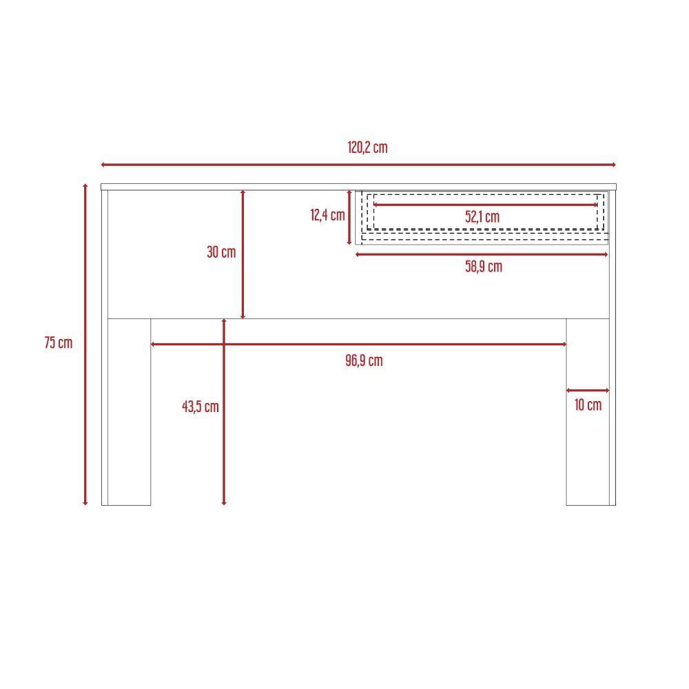 Escritorio Acre Ceniza 120 cm con Cajón - Escritorios y Archivadores | Bylmo