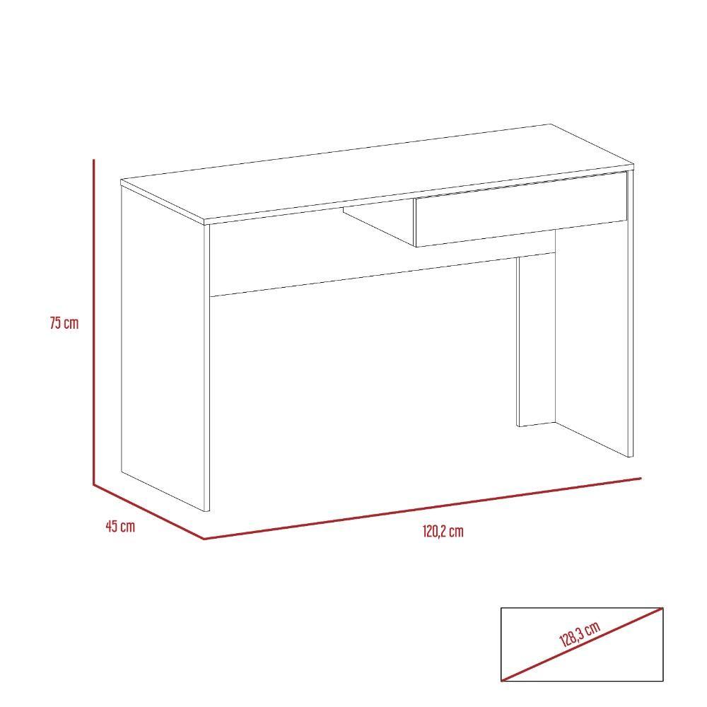 Escritorio Acre Ceniza 120 cm con Cajón - Escritorios y Archivadores | Bylmo