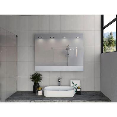 Espejo de Baño Palermo Plateado 90x70cm Rectangular con Biselado - Espejos de Baño | Bylmo