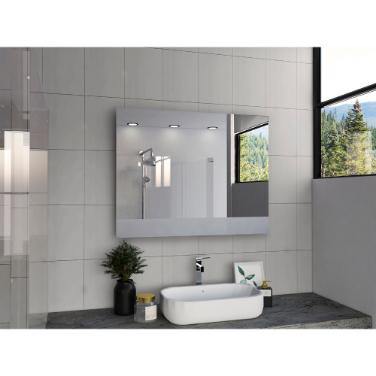 Espejo de Baño Palermo Plateado 90x70cm Rectangular con Biselado - Espejos de Baño | Bylmo