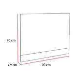 Espejo de Baño Palermo Plateado 90x70cm Rectangular con Biselado - Espejos de Baño | Bylmo