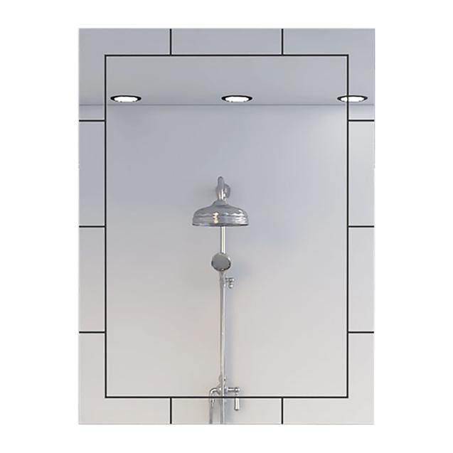 Espejo de Baño Turin Plateado 53x71cm Rectangular con Biselado - Espejos de Baño | Bylmo