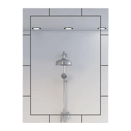 Espejo de Baño Turin Plateado 53x71cm Rectangular con Biselado - Espejos de Baño | Bylmo