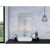 Espejo de Baño Turin Plateado 53x71cm Rectangular con Biselado - Espejos de Baño | Bylmo
