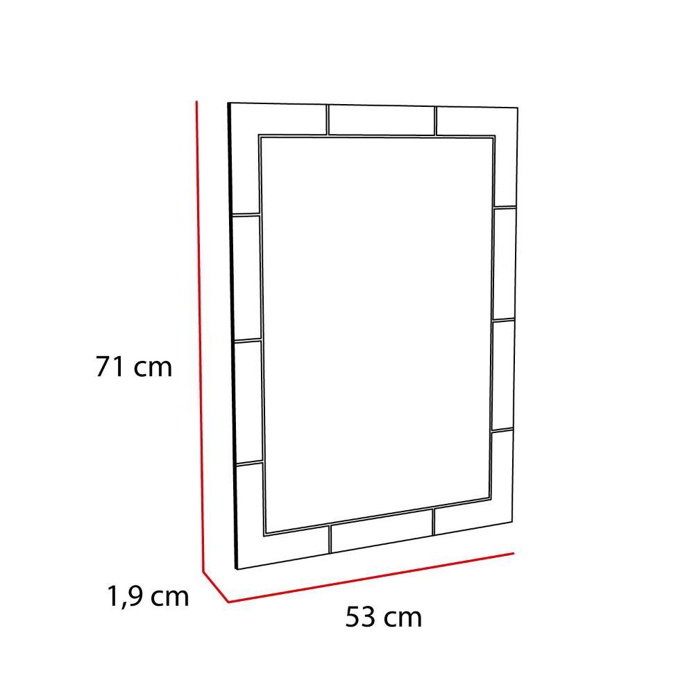 Espejo de Baño Turin Plateado 53x71cm Rectangular con Biselado - Espejos de Baño | Bylmo