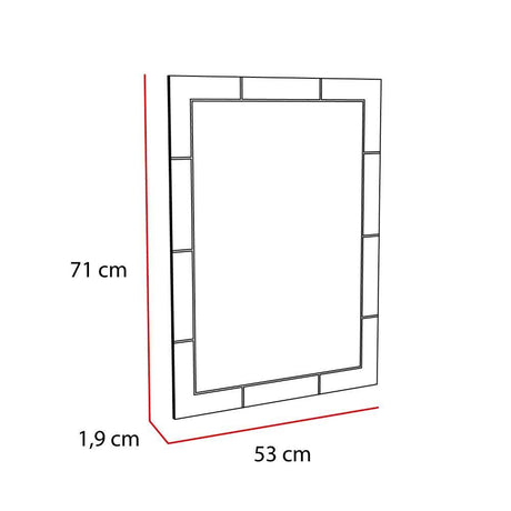 Espejo de Baño Turin Plateado 53x71cm Rectangular con Biselado - Espejos de Baño | Bylmo