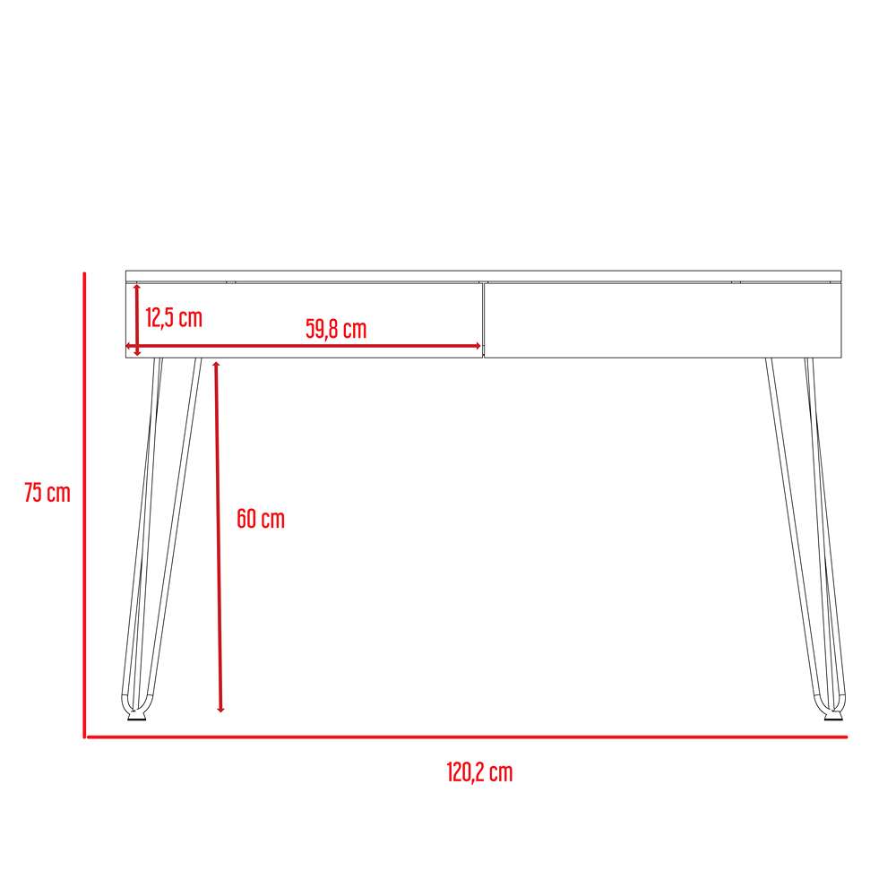 Escritorio Mumbai Blanco 120 cm con Cajones - Escritorios y Archivadores | Bylmo
