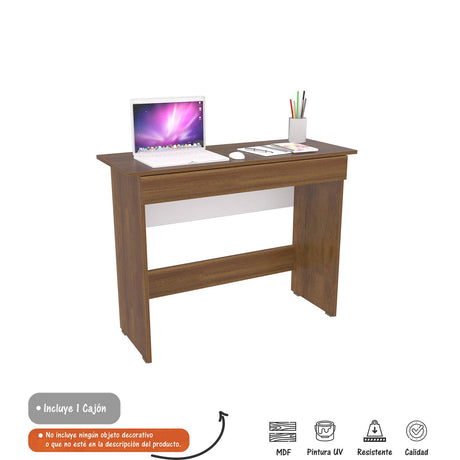 Escritorio Cien 76 Caramelo 100x76.9cm Con Un Cajón - Escritorios | Bylmo