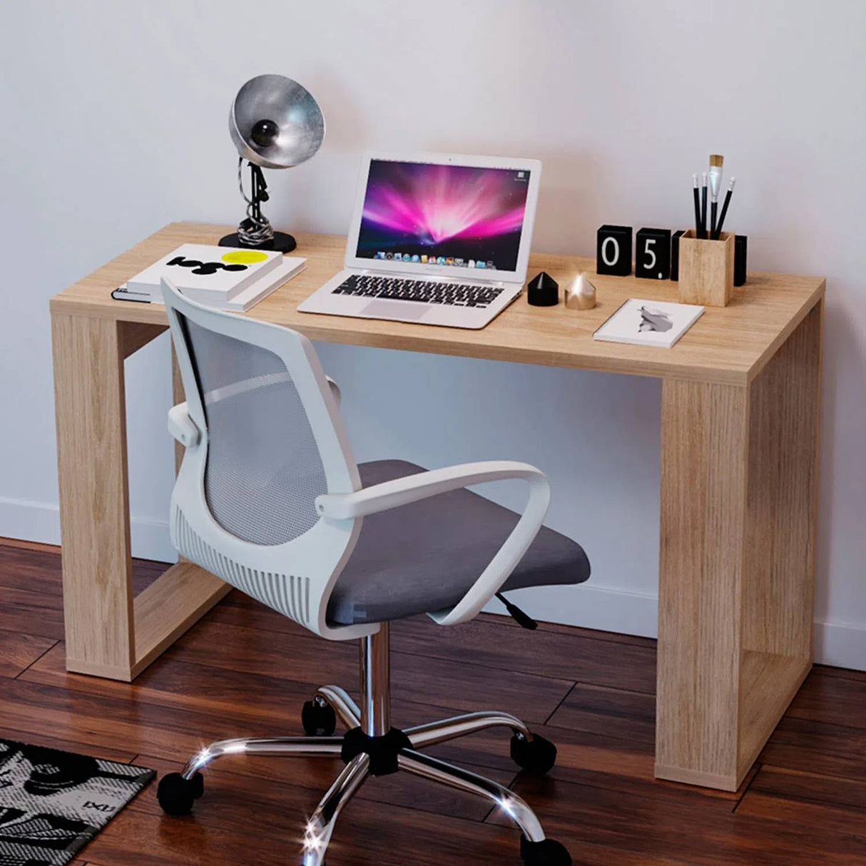 Escritorio Barcelona Rovere 120x72.5cm sin Cajones - Escritorios | Bylmo