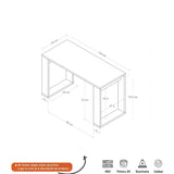 Escritorio Barcelona Rovere 120x72.5cm sin Cajones - Escritorios | Bylmo