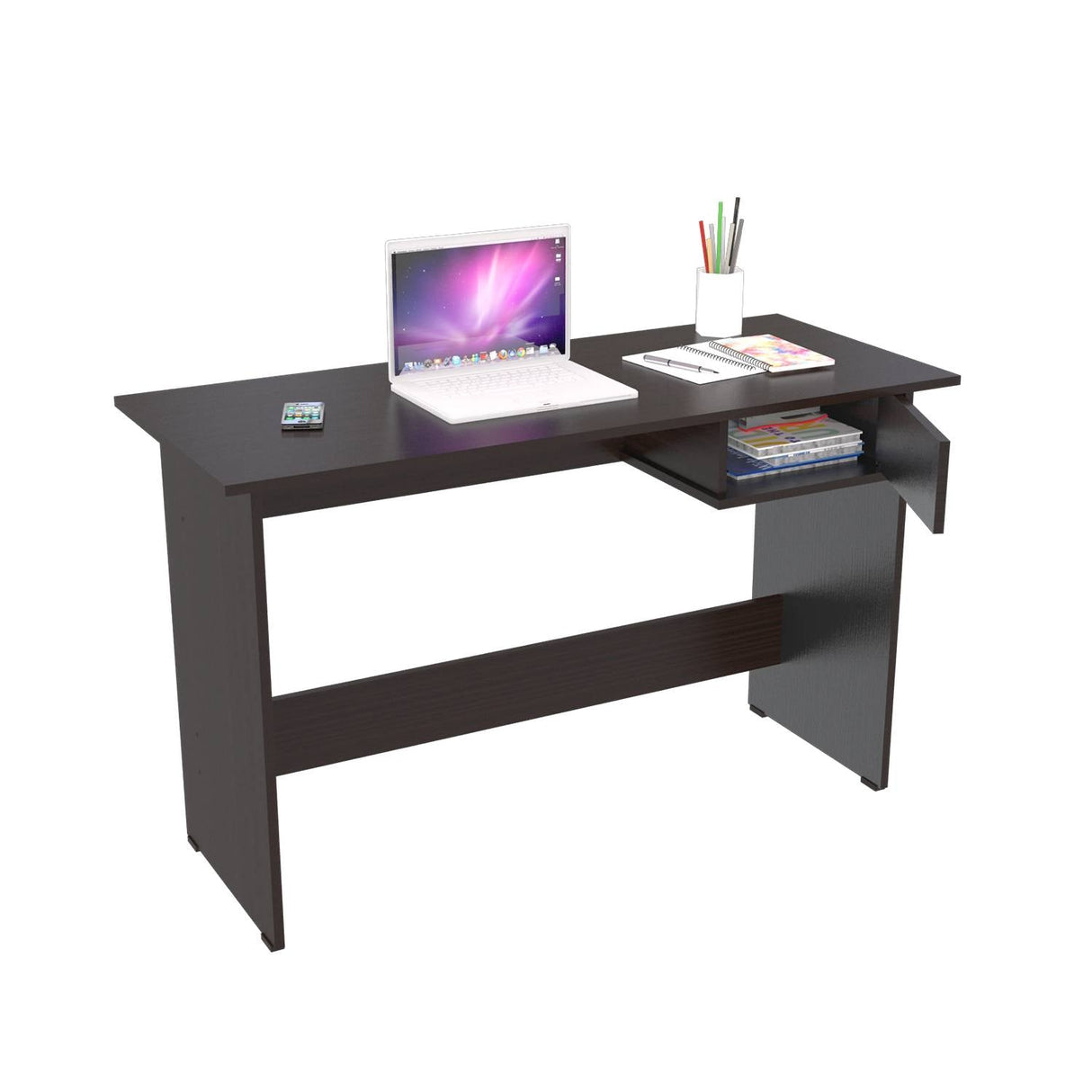 Escritorio 120 Cm Dilleto 1 Cajón Bertolin - Wengue - Escritorios | Bylmo