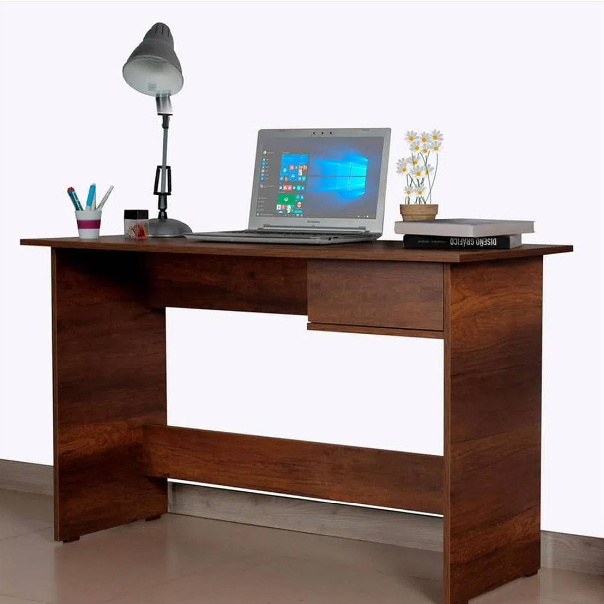 Escritorio Dilleto Caramelo 120x73.1cm Con Un Cajón - Escritorios | Bylmo