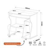 Escritorio Adelaide Almendra 88 cm con Revistero y Entrepaños - Escritorios y Archivadores | Bylmo