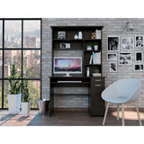 Escritorio Hutch Wengue 110x180.7cm sin Cajones y con Organizador de Libros - Escritorios y Archivadores | Bylmo