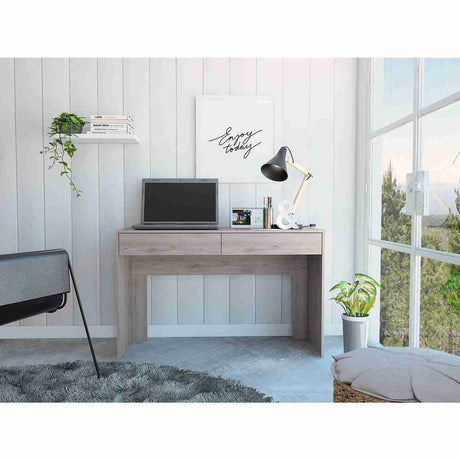 Escritorio Acre Ceniza 120x76cm Con Dos Cajones - Escritorios | Bylmo
