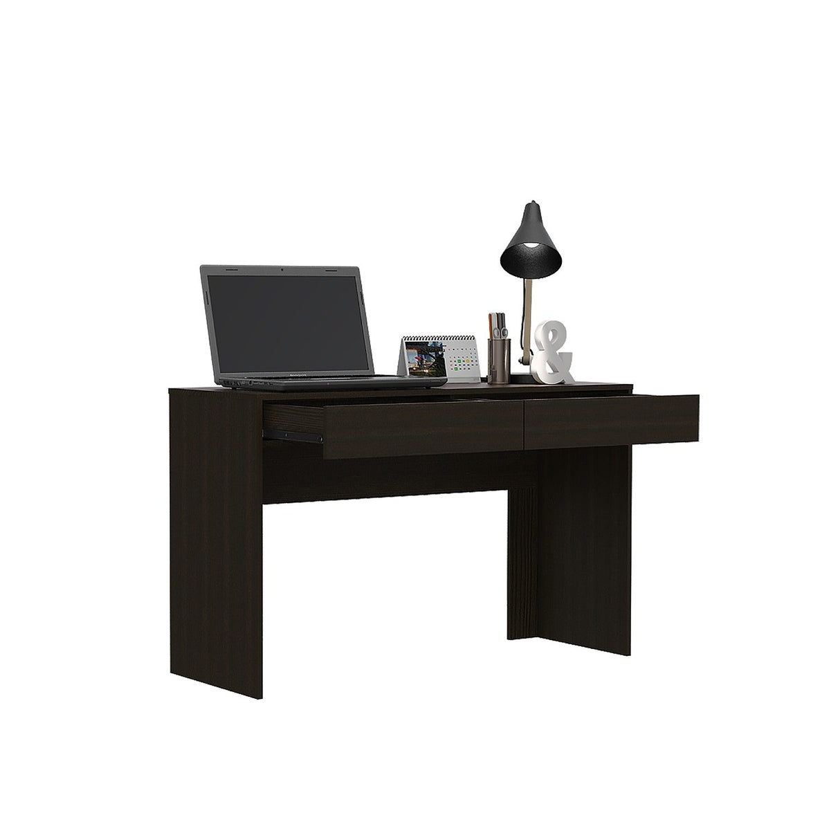 Escritorio Adele Wengue 120 cm x 76 cm con 2 Cajones, Diseño Versátil - Escritorios | Bylmo