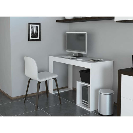Escritorio Astana Blanco 120 cm con Entrepaños - Escritorios y Archivadores | Bylmo