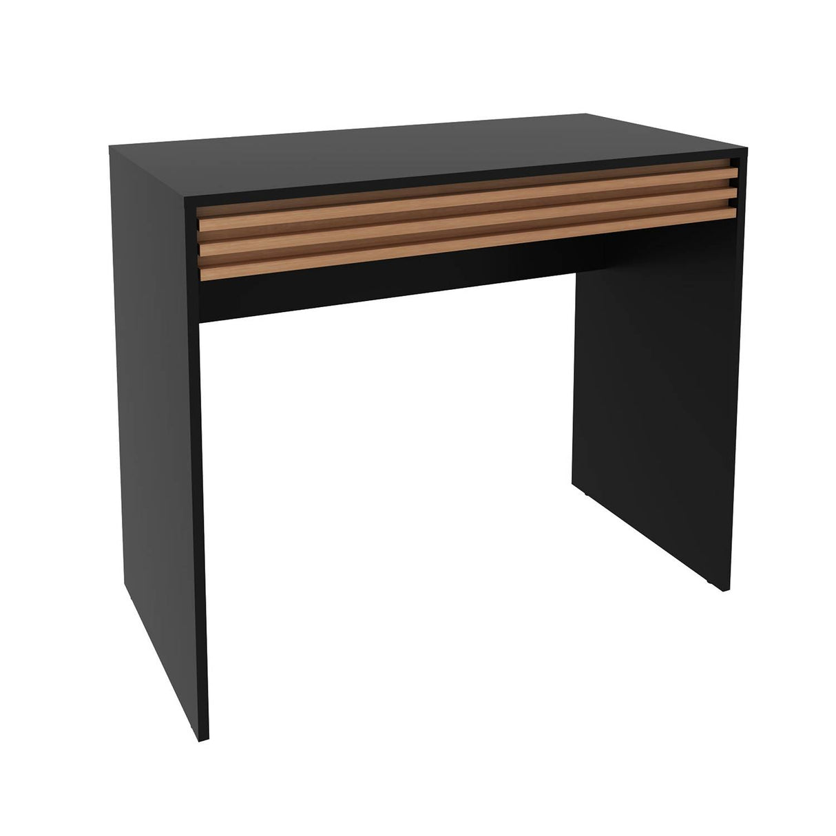 Escritorio Asunción Negro y Almendra 90x74.5cm Con Un Cajón - Escritorios y Archivadores | Bylmo