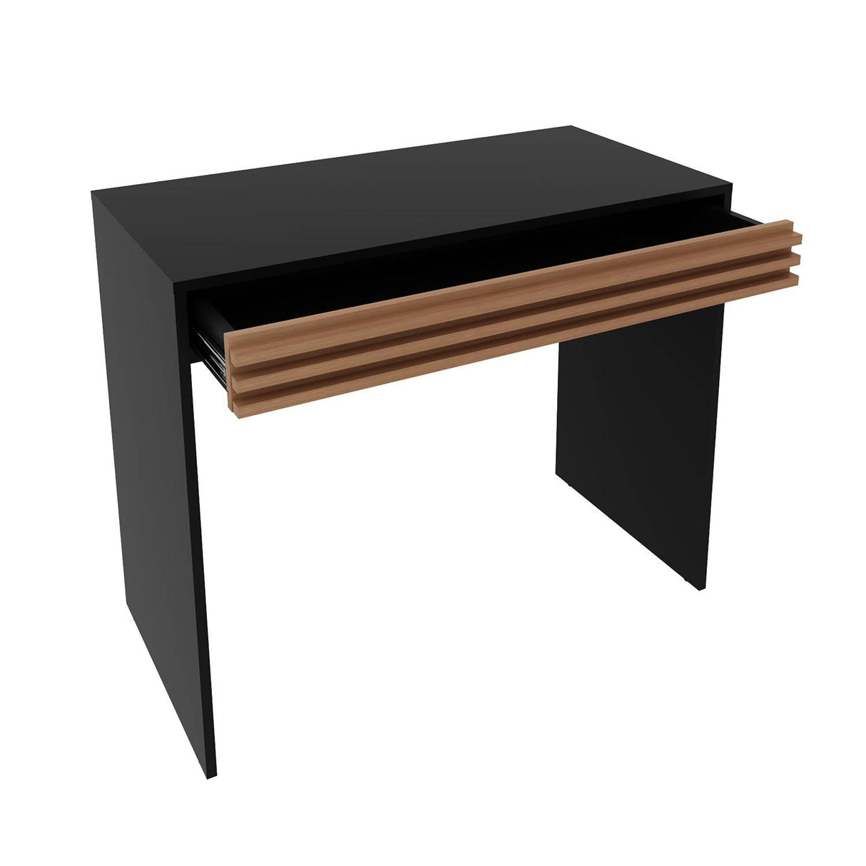 Escritorio Asunción Negro y Almendra 90x74.5cm Con Un Cajón - Escritorios y Archivadores | Bylmo