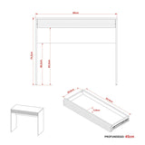 Escritorio Asunción Negro y Almendra 90x74.5cm Con Un Cajón - Escritorios y Archivadores | Bylmo