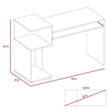 Escritorio Atlanter Rovere 120 cm con Entrepaños - Escritorios y Archivadores | Bylmo