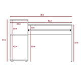 Escritorio Atlanter Rovere y Blanco 120x81.5cm sin Cajones y con Organizador de Libros - Escritorios y Archivadores | Bylmo
