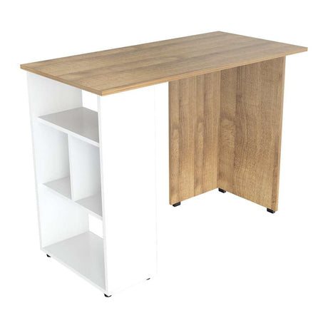 Escritorio ES9903 Amaretto 100x75cm sin Cajones y con Organizador de Libros - Oficina | Bylmo
