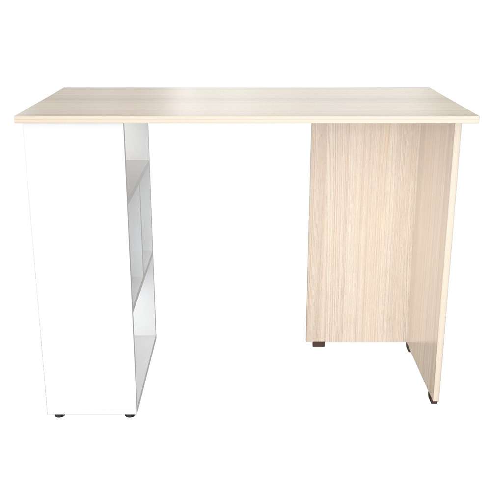 Escritorio ES9903 Arena 100x75cm sin Cajones y con Organizador de Libros - Oficina | Bylmo