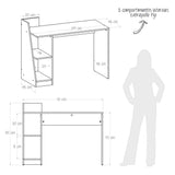 Escritorio Rovere 110x84.4cm sin Cajones y con Organizador de Libros - Escritorios y Archivadores | Bylmo