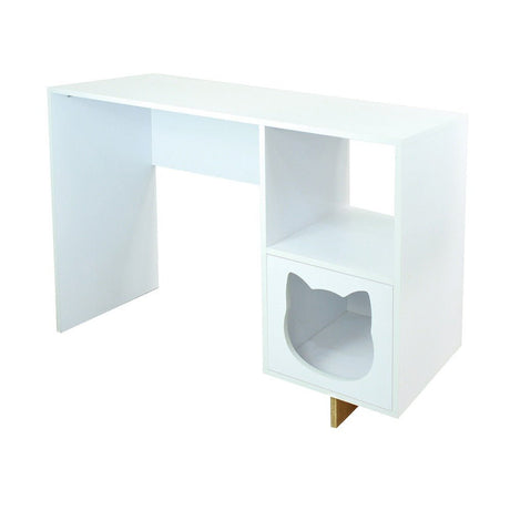 Escritorio Basic Blanco 110 cm con Espacio para Mascota - Escritorios | Bylmo