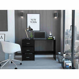 Escritorio Blick Wengue 121 cm con Tres Cajones - Escritorios | Bylmo