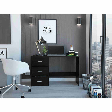 Escritorio Blick Wengue 121 cm con Tres Cajones - Escritorios | Bylmo
