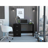 Escritorio Blick Wengue 121 cm con Tres Cajones - Escritorios | Bylmo