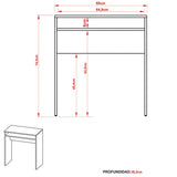 Escritorio Bonn Blanco 68 cm Minimalista con Un Entrepaño - Escritorios | Bylmo