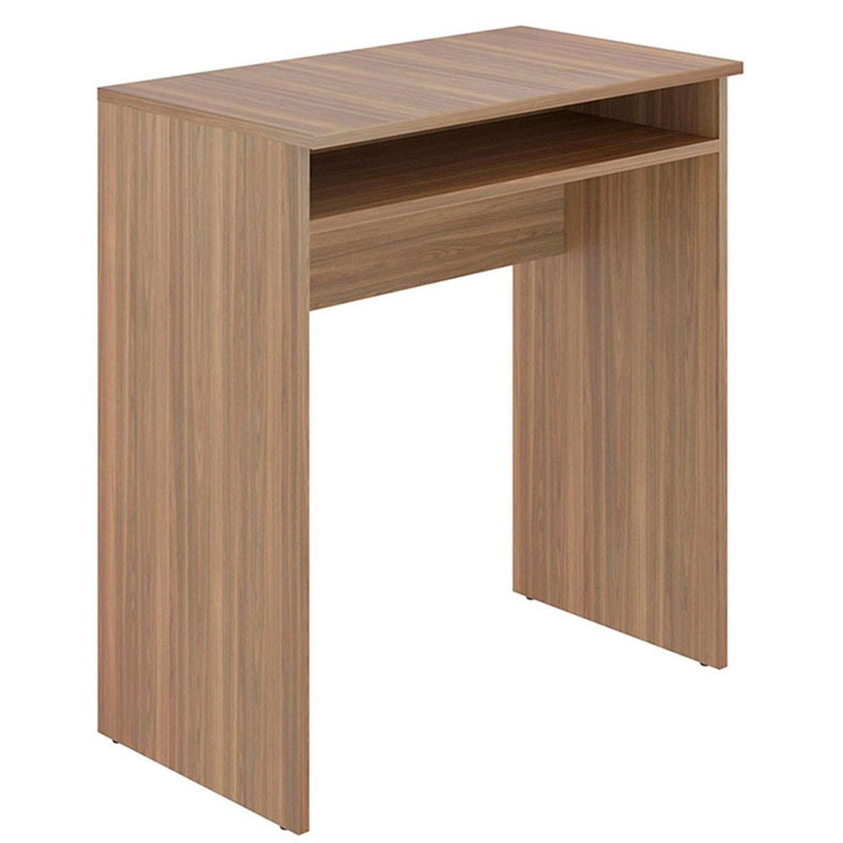 Escritorio Bonn Teca 68 cm Minimalista con Un Entrepaño - Escritorios | Bylmo