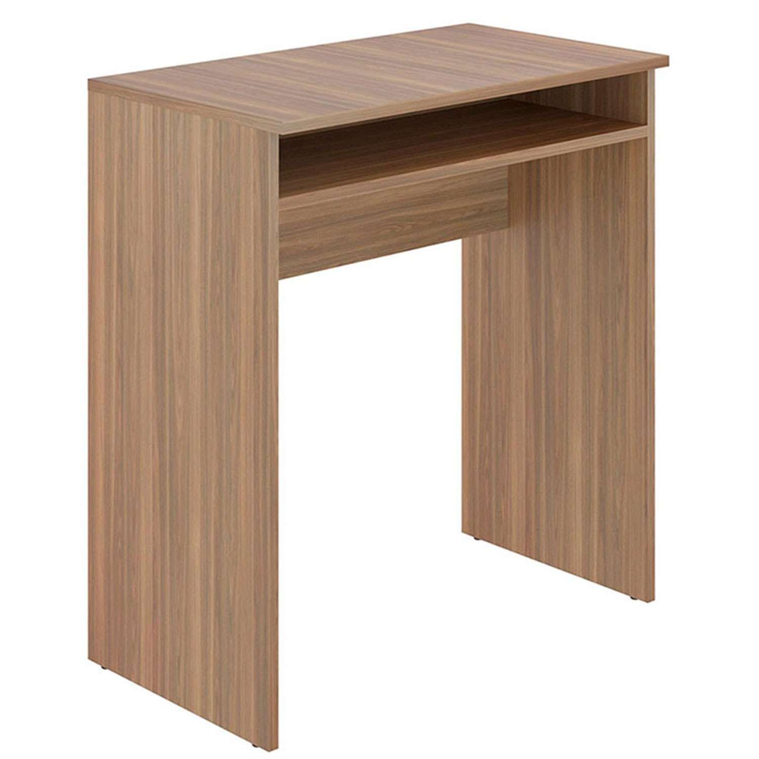 Escritorio Bonn Teca 68 cm Minimalista con Un Entrepaño - Escritorios | Bylmo