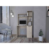 Escritorio Carson Ceniza 99 cm con Biblioteca y una Puerta - Escritorios | Bylmo