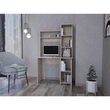 Escritorio Carson Ceniza 99 cm con Biblioteca y una Puerta - Escritorios | Bylmo