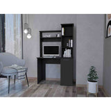 Escritorio Carson Wengue 99 cm con Biblioteca y una Puerta - Escritorios | Bylmo