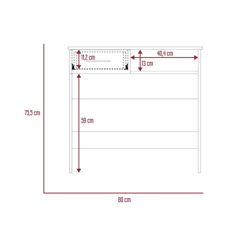Combo Escritorio y Biblioteca Office Vizcaya Wengue 80x75.5cm Con Un Cajón y con Organizador de Libros - Escritorios y Archivadores | Bylmo
